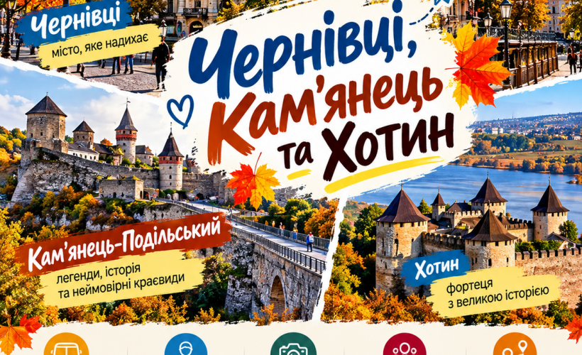 Осінній тур Чернівці — Кам’янець — Хотин